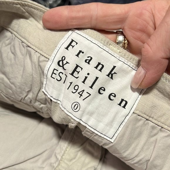 Frank & Eileen Tan Hemp Blend Cropped Wicklow Trouser Size 0 - Picture 6 of 8